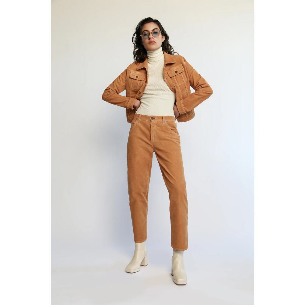 Free People X Daily Blue "Boost" Corduroy Carmel‎ Jeans Size 30 RET:$320 NWT